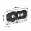 2 Pack Blank Cassette Tapes 60 Minutes Clear Audio Recording Tape with Plastic Storage Case for Music Speech Collectors