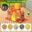 Solar Bird Feeders House Outdoors Hanging Metal Wild Bird Feeder Large Cardinal Birdfeeder Birdhouses Gift for Bird Lovers Orange