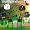 Solar Bird Feeders House Outdoors Hanging Metal Wild Bird Feeder Large Cardinal Birdfeeder Birdhouses Gift for Bird Lovers Green