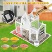 Solar Bird Feeders House Outdoors Hanging Metal Wild Bird Feeder Large Cardinal Birdfeeder Birdhouses Gift for Bird Lovers White