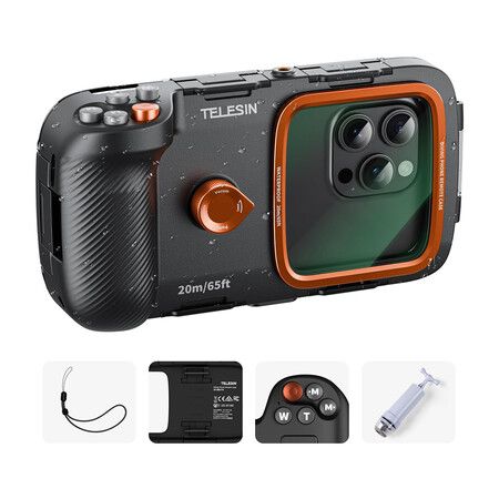 Universal Underwater Phone Case for Snorkeling and Diving Waterproof Housing for Photo and Video for iPhone 7-17 Pro/Pro Max/Plus/Mini, Galaxy S10-S26