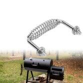 5-3/8 inch Spring Handle with 1/2 inch Steel Rod,Heavy Duty Replacement for BBQ Grills,Smoker Wood Stoves,Heat Resistant Cool-Touch Grip