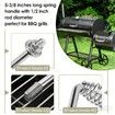 5-3/8 inch Spring Handle with 1/2 inch Steel Rod,Heavy Duty Replacement for BBQ Grills,Smoker Wood Stoves,Heat Resistant Cool-Touch Grip
