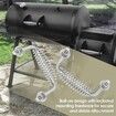 5-3/8 inch Spring Handle with 1/2 inch Steel Rod,Heavy Duty Replacement for BBQ Grills,Smoker Wood Stoves,Heat Resistant Cool-Touch Grip