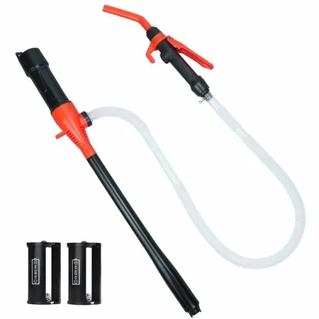 Portable Battery Powered Fuel Transfer Pump,Liquid Water/Fuel Transfer Pump with Adjustable Flow Control,Siphon Pumps for Fuel Diesel Gas Can(Red)