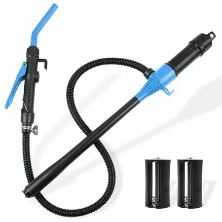 Portable Battery Powered Fuel Transfer Pump,Liquid Water/Fuel Transfer Pump with Adjustable Flow Control,Siphon Pumps for Fuel Diesel Gas Can(Blue)