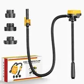 Cordless Fuel Transfer Pump with Auto-Stop,Portable Fuel Pump Compatible with DeWalt 20V & Milwaukee 18V Batteries,3 Adapters for Diesel,Gasoline