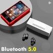 16GB MP3 Music Player,3-inch Portable MP4 Player Support All Formats Video with Built-in Speaker,FM,Video,E-Book, Recording. Expandable up to 256GB,Red