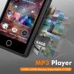 16GB MP3 Music Player,3 Inch Portable MP4 Player Support All Formats Video with Built-In Speaker,FM,E-Book,Recording Expandable up to 256GB,Black