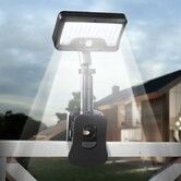 Clip on Solar Lights Outdoor with Motion Sensor,Vertically Adjustable Solar Fence Lights with 92 LEDs,IP65 Waterproof Light for Chain Link Gutter Black