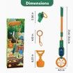 Metal Detector for Kids Lightweight Gold Detector Adjustable 60-80 cm Kids Metal Detector Perfect for Ages 3-12 Great Outdoor Activity