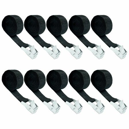 10 Pack Cam Buckle Straps,2M Adjustable Tie Downs for Moving House,Furniture & Cargo,Heavy Duty Lashing Straps for Roof Rack,Bike & Trailer