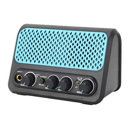 Electric Guitar Amp, DC 5V Bluetooth 5.0 Mini Guitar Amp for Electric Guitars, Double Channels Rechargeable Portable Pratice Small Amplifier