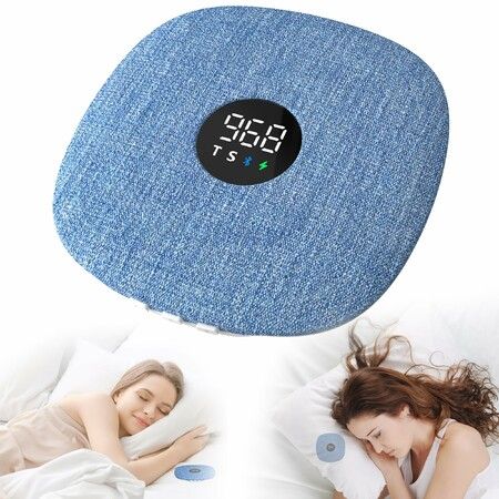 Under Pillow Speaker,Dual Bone Conduction Pillow Speaker with Led Display, 16 Hours of Playback Time for Sleep Aid