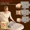 15packs Vacuum Bags for Travel with USB AIR Pump Carry-on Size Compression Packing Bags Luggage Suitcase Space Saver Clothes Clothing