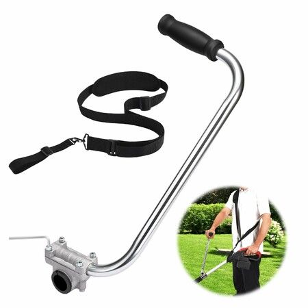 Trimmer Grip, String Trimmers Handle with Shoulder Strap Harness, Weed Eater Handle Extension with Bracket Clamp, Lawn Trimmer Handle Grip for Lawn Care