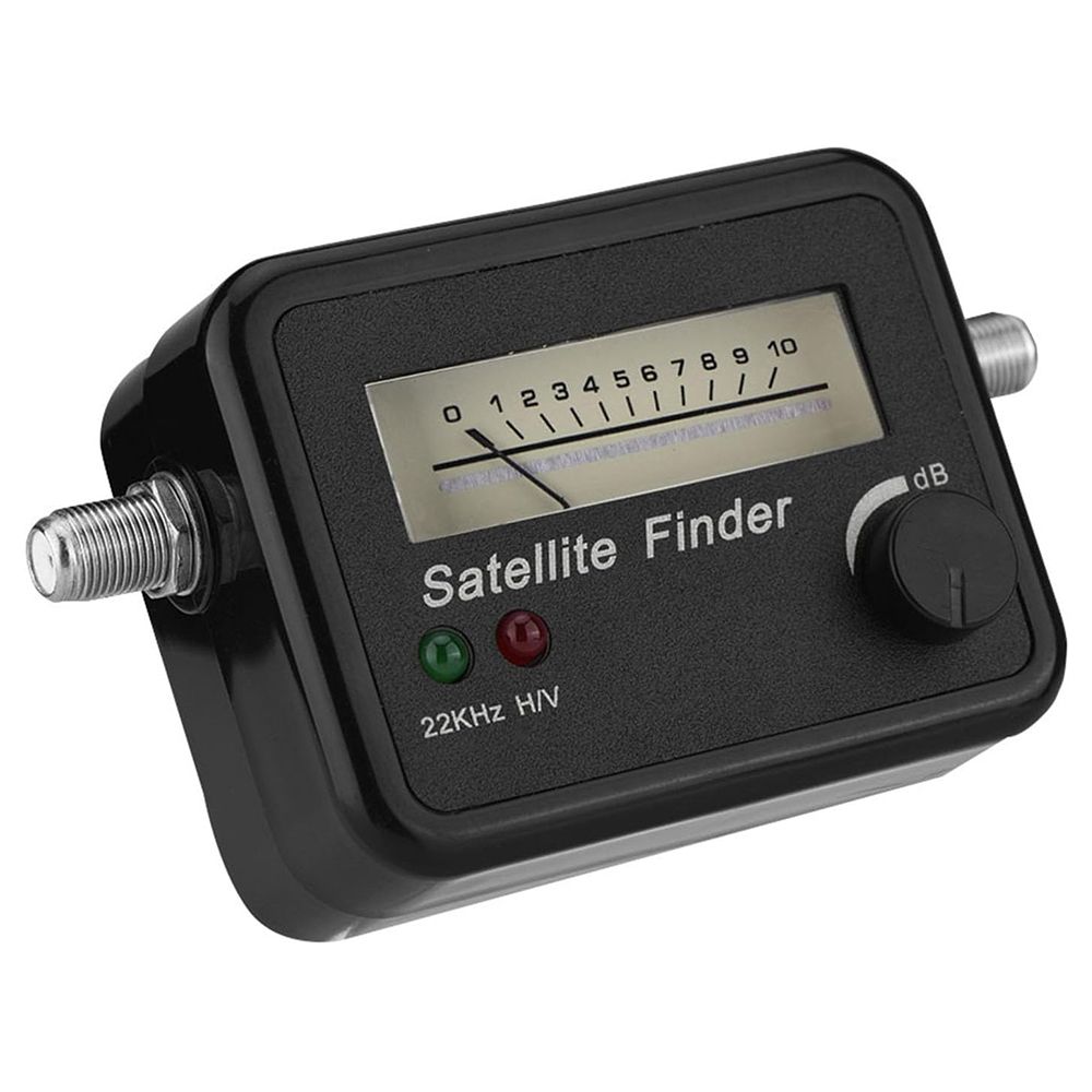Satellite Finder, Digital Signal Finder Sat Receiver Professional Locators Portable Aerial Terrestrial Detector Black Background