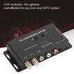 UHF Modulator TV LINK Modulator, Universal Composite A/V to RF Coax Agile Modulator RF TV Micro Modulator Compact RF Modulator Converter IR Extender
