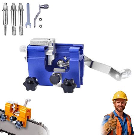 Chainsaw Sharpener,Chain Saw Sharpener Tool,Keep Chain Saw Sharp,For Chain Saws Electric Saws,Portable Household Hardware Tool (Blue, Small)