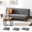 Artiss Sofa Bed, 1.9m 3-Seater Soft Innerspring Adjustable Couch Futon Chair for Apartment Dorm Living Room Office Study Bedroom, Grey