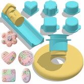 5 Pack Cake Pop Mold Set, Square Cloud Oval Round 3D Printed Cake Pop Cutter and Pusher, Baking Molds for Home Baking Birthday Parties Wedding Desserts