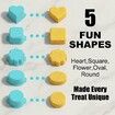 5 Pack Cake Pop Mold Set, Square Cloud Oval Round 3D Printed Cake Pop Cutter and Pusher, Baking Molds for Home Baking Birthday Parties Wedding Desserts