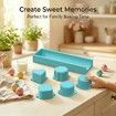 5 Pack Cake Pop Mold Set, Square Cloud Oval Round 3D Printed Cake Pop Cutter and Pusher, Baking Molds for Home Baking Birthday Parties Wedding Desserts
