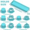 5 Pack Cake Pop Mold Set, Square Cloud Oval Round 3D Printed Cake Pop Cutter and Pusher, Baking Molds for Home Baking Birthday Parties Wedding Desserts