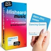 Misheard Music Card Game,Guess the Song or Artist with 500 Lyrical Nonsense Cards,Hilarious Music Games for Fun Family for Karaoke & Party Entertainment