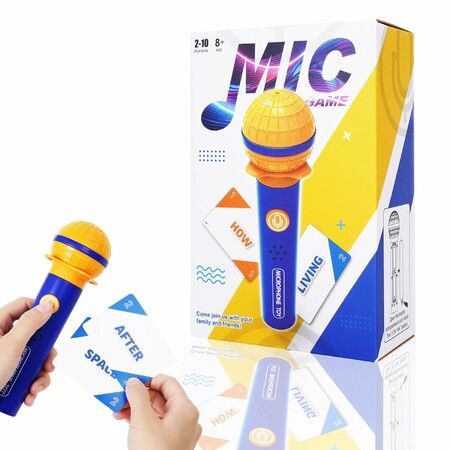 Grab Microphone Music Party Games,Family Karaoke Board Game,Hilarious Singing Challenge for Families & Friends with 260 Song Lyrics 8+Ages 2-10 Players
