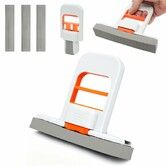 Self Squeezing Mini Mop Wet Dry Use Cleaning System Foldable Desktop Mop One Hand Squeeze Handle Replaceable Head Sponge 3 Pcs Christmas Gift COL Orange