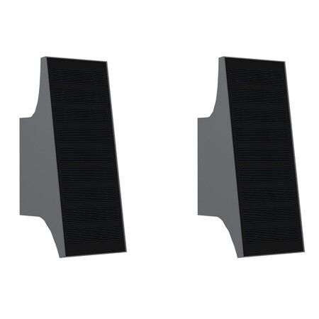2Pcs Solar Sconce Lights Outdoor, Dimmable Solar Wall Lights Up and Down, 3000K 700LM Solars Lights Outdoor IP65 Waterproof for Yard Patio Garage Porch