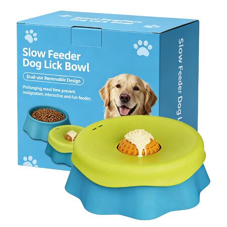 Slow Feeder Dog Bowl Interactive Lick Bowl  Liquid Slow Feeder Anti-Choke Pet Feeding Bowl for Water Broth Yogurt