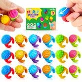 Rings Fidget Toys Sensory Kids 18 Pack Textured Spinner Rings Autism ADHD Special Needs Classroom Easter Basket Fillers Egg Stuffers