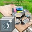 10 Pack 3D Filament Vacuum Storage Bags,Lightproof Airtight Moisture-Proof Bags with Electric Pump 2 Clips for PLA ABS PETG TPU