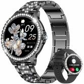 Smart Watches for Women,1.32Inch HD Fitness Tracker Watch with Answer/Make Call,AI Voice Control,100+ Sport Modes Smart Watch for Android iOS Black