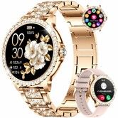 Smart Watches for Women,1.32Inch HD Fitness Tracker Watch with Answer/Make Call,AI Voice Control,100+ Sport Modes Smart Watch for Android iOS Gold