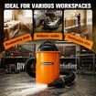 Portable Dust Collector Extractor Industrial Woodworking Sawdust Vacuum Catcher Hose 1200W 50L 0.5 Micron Filtration System 5 Adapters Workshop Tool