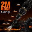 Portable Dust Collector Extractor Industrial Woodworking Sawdust Vacuum Catcher Hose 1200W 50L 0.5 Micron Filtration System 5 Adapters Workshop Tool