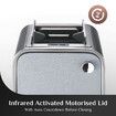 20L Motion Sensor Rubbish Bin Stainless Steel Double Wing Lid Automatic Dustbin Touchless Garbage Trash Can for Kitchen Bathroom Office Household