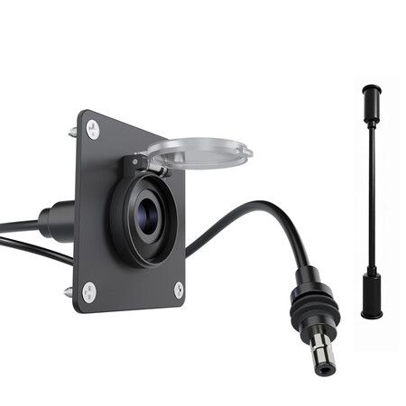 Waterproof Wall Socket Passthrough Fit for Starlink Mini 12V and 5A/60W,  Aluminum Bulkhead Connector Extension Cable with Plastic Waterproof Cap