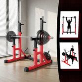 Adjustable Squat Rack Stand Barbell Dip Bar Station Weight Lifting Bench Press 350kg Garage Gym Exercise Equipment Fitness Workout Strength Training