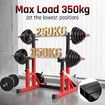 Adjustable Squat Rack Stand Barbell Dip Bar Station Weight Lifting Bench Press 350kg Garage Gym Exercise Equipment Fitness Workout Strength Training