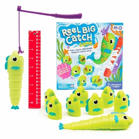 Reel Big Catch Game, Preschool Math Games for 4 Year Olds, Who Can Catch the Longest Fish Game, Fishing and Counting Games for Kids Ages 3-5
