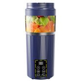 Portable Blender,Small Smoothie & Shake Maker with 12 Blades,4-Speed Adjustable Function and Rechargeable Mini Juice Mixer for Office Home Blue