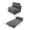 Folding Floor Sofa Bed Set 3in1 Convertible Sleeper Chair Couch Lounge Chaise Mattress Ground Seat Comfy Fold Out Guest Lounger Back Support Pillow