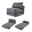 Folding Floor Sofa Bed Set 3in1 Convertible Sleeper Chair Couch Lounge Chaise Mattress Ground Seat Comfy Fold Out Guest Lounger Back Support Pillow