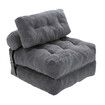 Folding Floor Sofa Bed Set 3in1 Convertible Sleeper Chair Couch Lounge Chaise Mattress Ground Seat Comfy Fold Out Guest Lounger Back Support Pillow