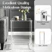 Modern Bedside Table Acrylic Nightstand Sofa Bed Side End Coffee Lamp Storage Display Shelf Stand Small Lounge Bedroom Sitting Living Room Furniture