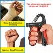 Hand Gripper Strengthener,11-220LBs Adjustable Resistance Grip Strength Trainer with Counter,Forearm Exerciser for Injury Recovery and Muscle Building